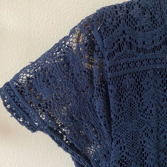 Navy blue Lace romper - Picture 4 of 6